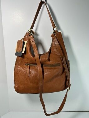 Genuine Pebbled Leather Hobo Satchel Bag /Crossbody by Genuine Leather Bags